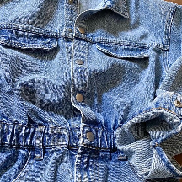 Long sleeve denim romper - Picture 3 of 3